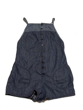 Free People Low Back Denim Romper